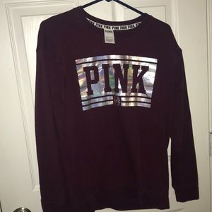 maroon PINK crew size sm